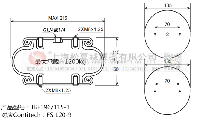 JBF196/115-1橡膠<a href='http://www.syracusetalks.com/' target='_blank'><u>空氣彈簧</u></a>